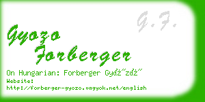 gyozo forberger business card